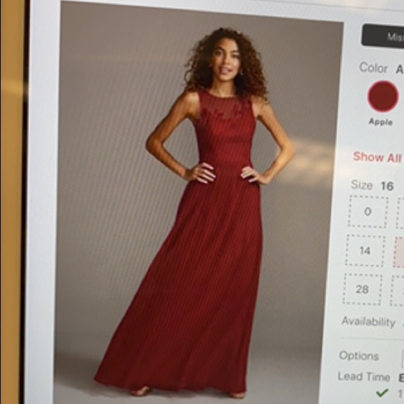 candy apple red bridesmaid dresses